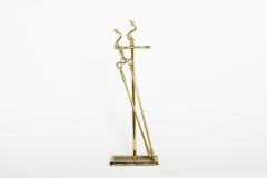Gilt Set Solid Brass Fire Tools Stand - 2543508