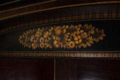 Gilt Stenciled Carved Mahogany Armoire - 38190