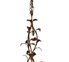 Gilt Tole Foliate Chandelier - 3557628