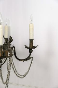 Gilt Tole and Glass Empire Chandelier - 1592715