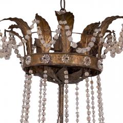 Gilt Tole and Glass Empire Chandelier - 1592716