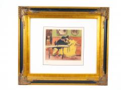Gilt Wood Frame Pablo Picasso Lithograph Le devian  - 3283194