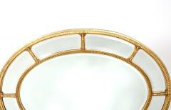 Gilt Wood Framed Oval Shape Beveled Wall Mirror - 1341119