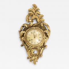 Gilt Wood Framed Swedish Wall Cartel Clock - 2109282