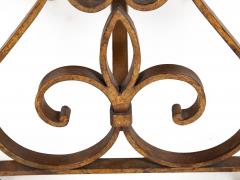 Gilt Wrought Iron Cocktail Coffee Table manner of Raymond Stubes ca 1940s - 4502247