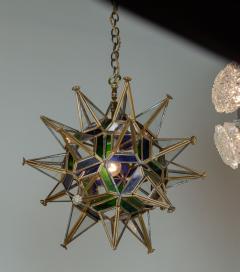 Gilt and Multi Colored Glass Gilt Moravian Star Pendant - 2963936