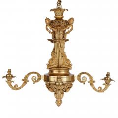 Gilt bronze R gence style antique chandelier - 2926702