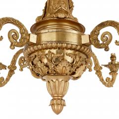 Gilt bronze R gence style antique chandelier - 2926703