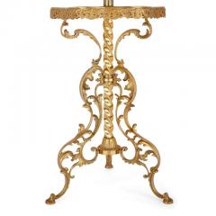 Gilt bronze and marble antique Belle poque standing lamp - 2981927