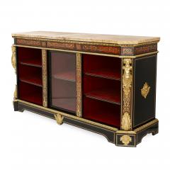 Gilt bronze ebonised wood and Boulle work antique vitrine - 1548884