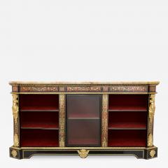 Gilt bronze ebonised wood and Boulle work antique vitrine - 1551298
