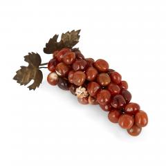 Gilt bronze jardini re with hardstone fruits - 3326213