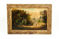 Giltwood Frame German Oil Canvas Painting - 1128656