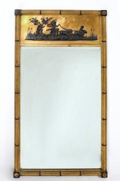 Giltwood Framed Decorated Top Hanging Wall Mirror - 1341023