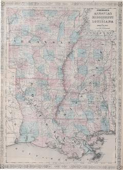 Giltwood Framed Matted Library Study Room Map - 1349487