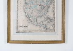 Giltwood Framed Matted Map North America - 1347629