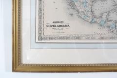 Giltwood Framed Matted Map North America - 1347630