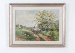 Giltwood Framed Water Color Painting - 1347537