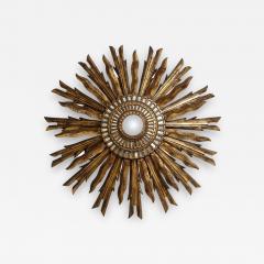 Giltwood Sunburst Mirror in the Manner of Live Vautrin - 2068849