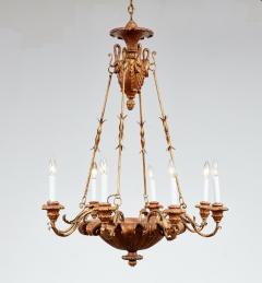 Giltwood Swan Head Chandelier - 4566077