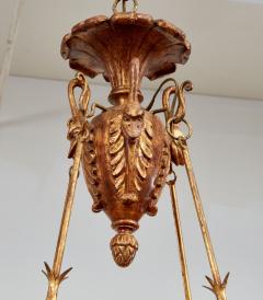 Giltwood Swan Head Chandelier - 4566079