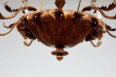 Giltwood Swan Head Chandelier - 4566083
