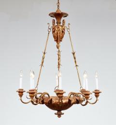 Giltwood Swan Head Chandelier - 4566085