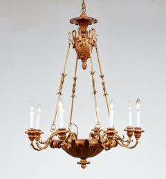 Giltwood Swan Head Chandelier - 4566087