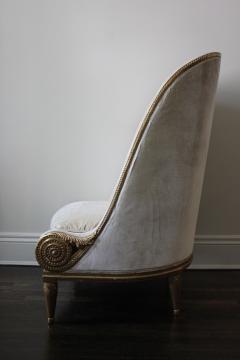 Giltwood Velvet Nautilus Chair - 3148053