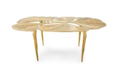 Gingko Biomorphic Bronze Coffee Table - 4655352