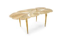 Gingko Biomorphic Bronze Coffee Table - 4655354