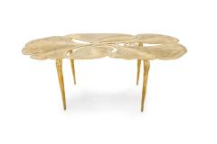Gingko Biomorphic Bronze Coffee Table - 4655355