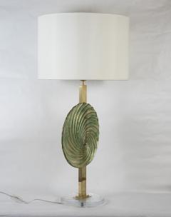 Gino Cenedese Pair of brass lamps with Murano Glass discs - 1030007