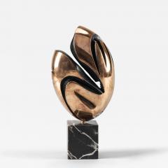 Gino Cortelazzo Gino Cortelazzo abstract sculpture in bronze artists proof Italy 1970s - 4393082