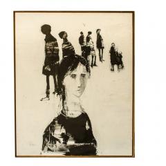 Gino Hollander A black and white oil on canvas painting by G Hollander - 1685303