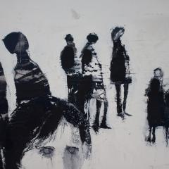 Gino Hollander A black and white oil on canvas painting by G Hollander - 1685323