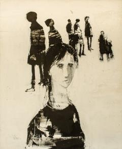 Gino Hollander A black and white oil on canvas painting by G Hollander - 1685604