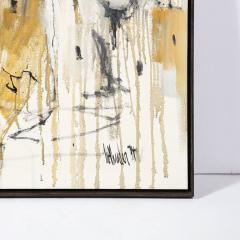 Gino Hollander Mid Century Modern Abstract Expressionist Gino Hollander Oil on Canvas Painting - 2809724