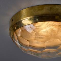 Gino Paroldo 1960s Gino Paroldo Brass Multifaceted Glass Wall or Ceiling Light for Dino Dei - 4354624