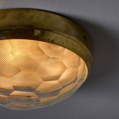 Gino Paroldo 1960s Gino Paroldo Brass Multifaceted Glass Wall or Ceiling Light for Dino Dei - 4354627