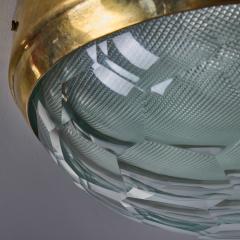Gino Paroldo 1960s Gino Paroldo Brass Multifaceted Glass Wall or Ceiling Light for Dino Dei - 4354634