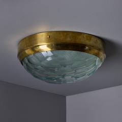 Gino Paroldo 1960s Gino Paroldo Brass Multifaceted Glass Wall or Ceiling Light for Dino Dei - 4354636