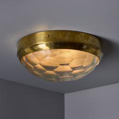 Gino Paroldo 1960s Gino Paroldo Brass Multifaceted Glass Wall or Ceiling Light for Dino Dei - 4354639