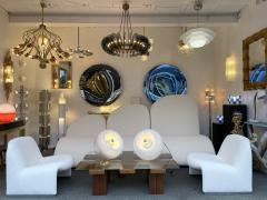 Gino Paroldo Brass and Glass Chandelier by Gino Paroldo Italy 1970s - 2399741