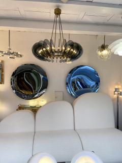 Gino Paroldo Brass and Glass Chandelier by Gino Paroldo Italy 1970s - 2399742