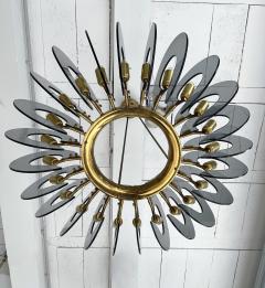 Gino Paroldo Brass and Glass Chandelier by Gino Paroldo Italy 1970s - 2399747