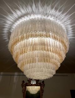 Gino Poli Monumental Murano Glass Chandelier Designed by Gino Poli for Aureliano Toso - 2171258