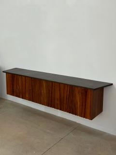 Gino Russo Gino Russo Carved Wood Slate Floating Credenza - 4477988