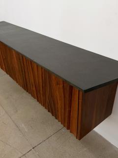 Gino Russo Gino Russo Carved Wood Slate Floating Credenza - 4477994