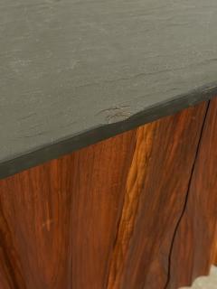 Gino Russo Gino Russo Carved Wood Slate Floating Credenza - 4477996